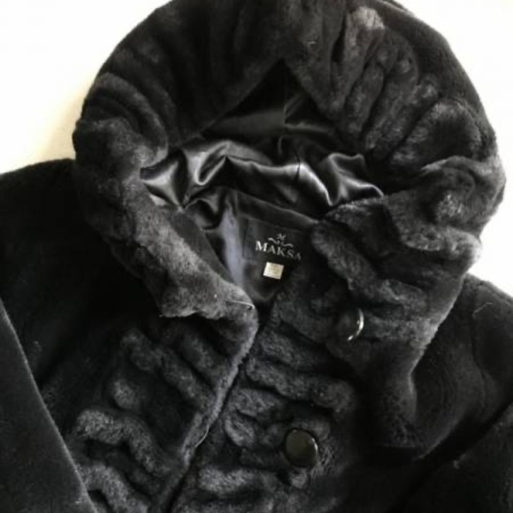 Vintage Faux Fur Hooded Coat Size S - Picture 3 of 14